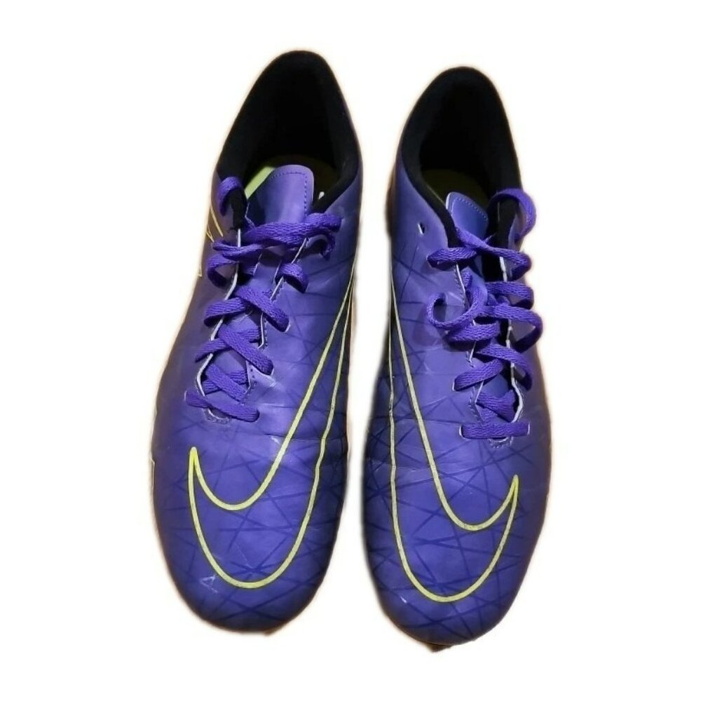Nike Hypervenom Phade II Purple Frozen Yellow Cleats 749889-550 Men's Size 13